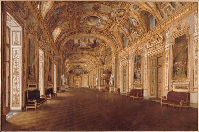 Galerie du trône sous le Second Empire au palais du Luxembourg (actuelle Salle des Conférences) Victor Duval