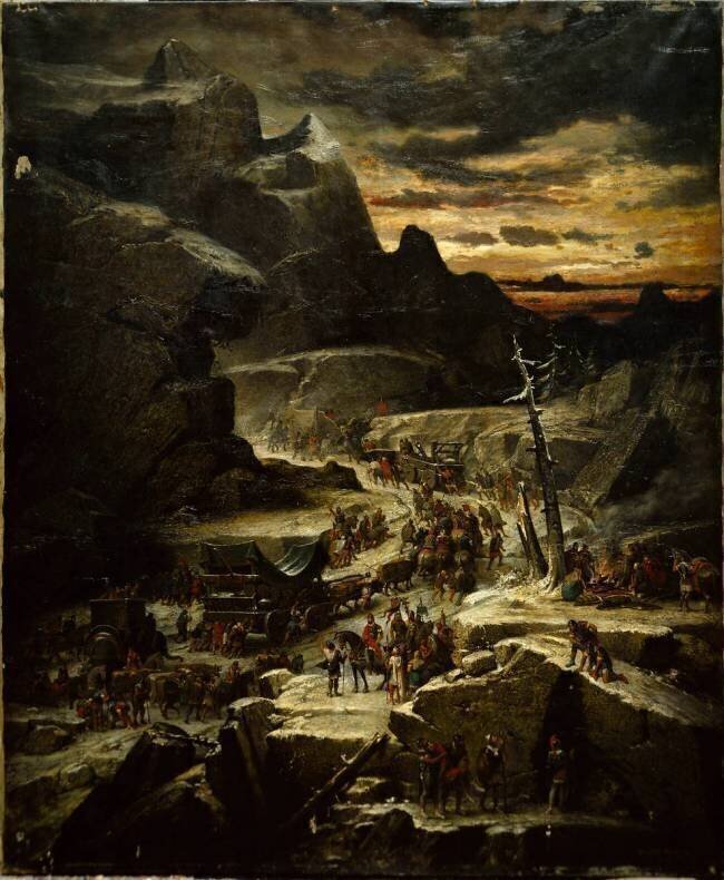 Hannibal passant les Alpes (218 avant Jésus-Christ) Bénédict Masson