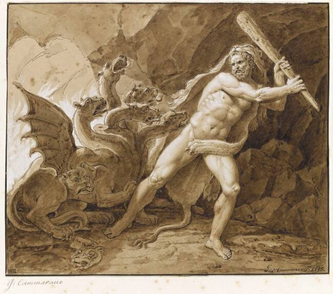 Hercule terrassant l'Hydre Giuseppe Cammarano