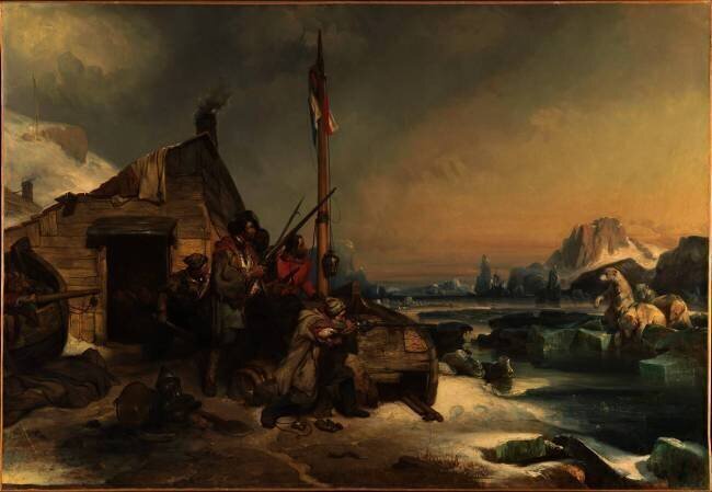 Hivernage d'un équipage de marins hollandais sur la côte orientale de la Nouvelle-Zemble Eugène Lepoittevin
