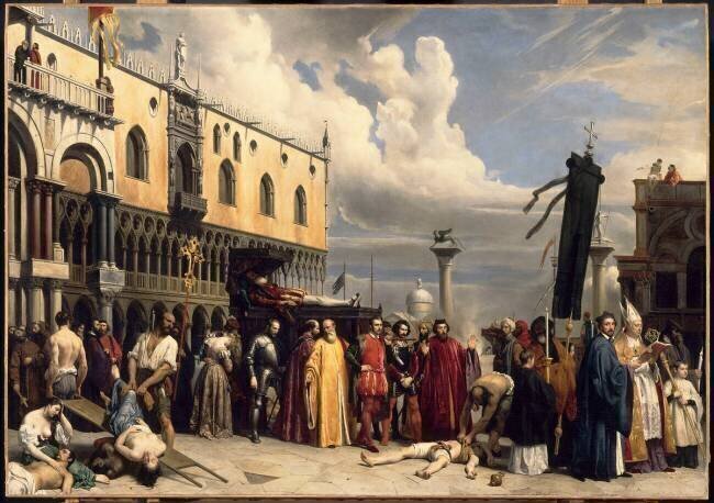 Honneur funèbre rendu au Titien pendant la peste de 1576 Alexandre Hesse