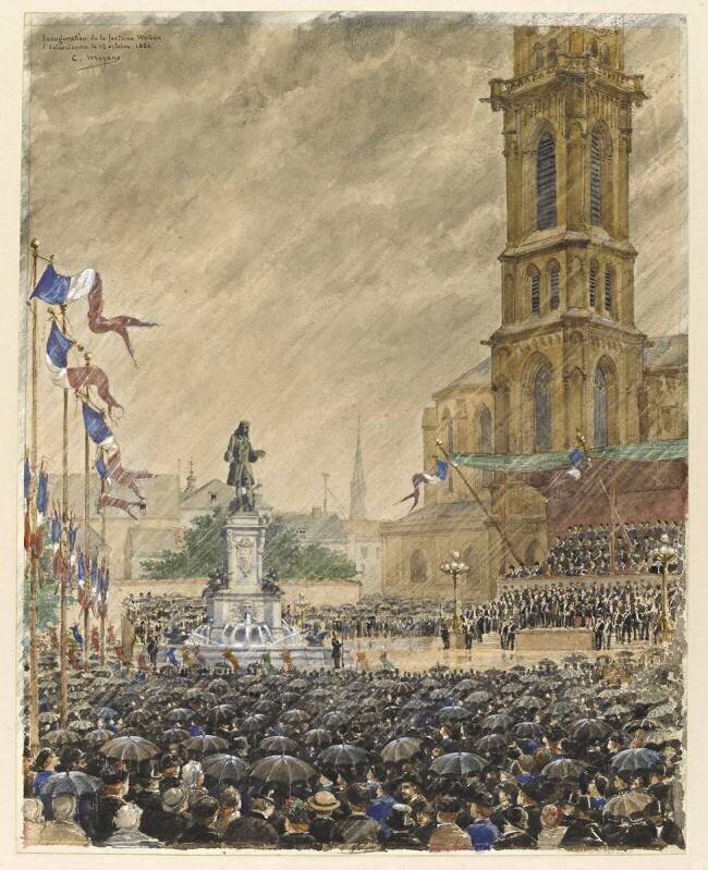 Inauguration de la fontaine Watteau Constant Moyaux