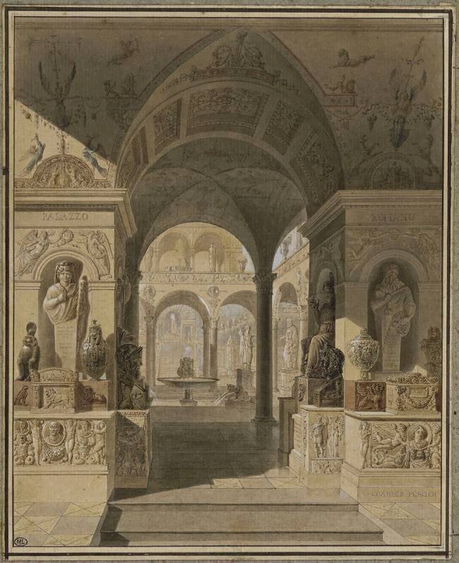 Intérieur d'un palais romain Charles Percier
