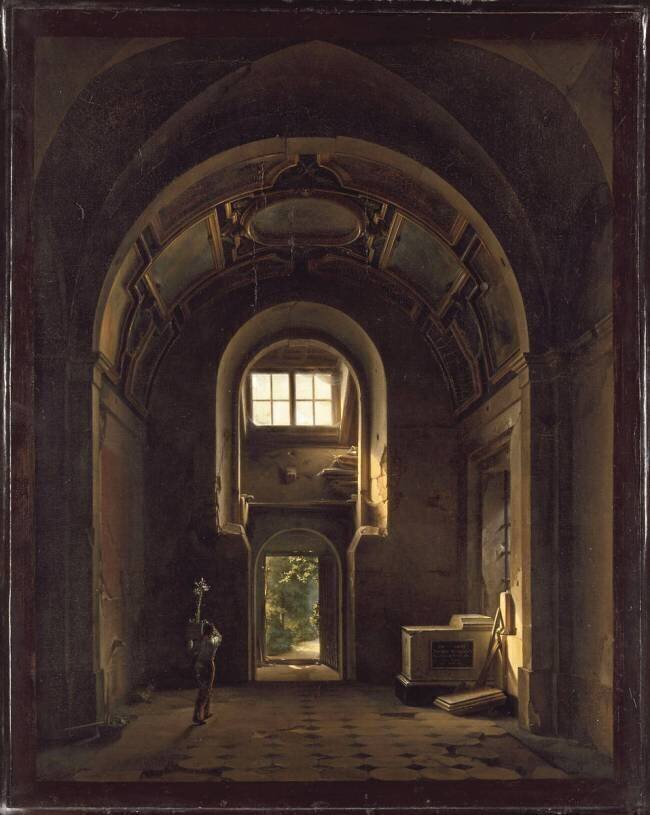 Intérieur d'une chapelle de l'église des Feuillants à Paris (chapelle Saint-Philippe) Louis Daguerre
