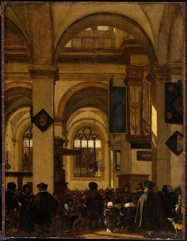 Intérieur d'une église protestante Emmanuel de Witte