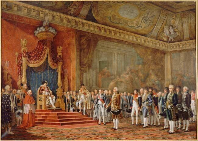 La Députation du Sénat romain offrant ses hommages à l'empereur Napoléon Ier Innocent-Louis Goubaud