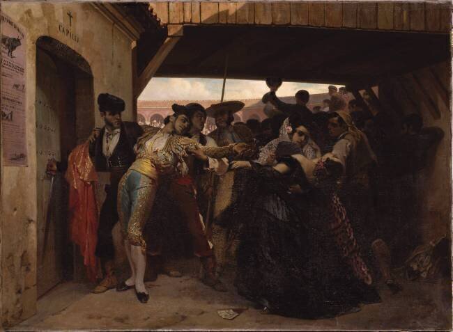 "La Devisa" ou "la mort du toréador". Pierre François Eugène Giraud