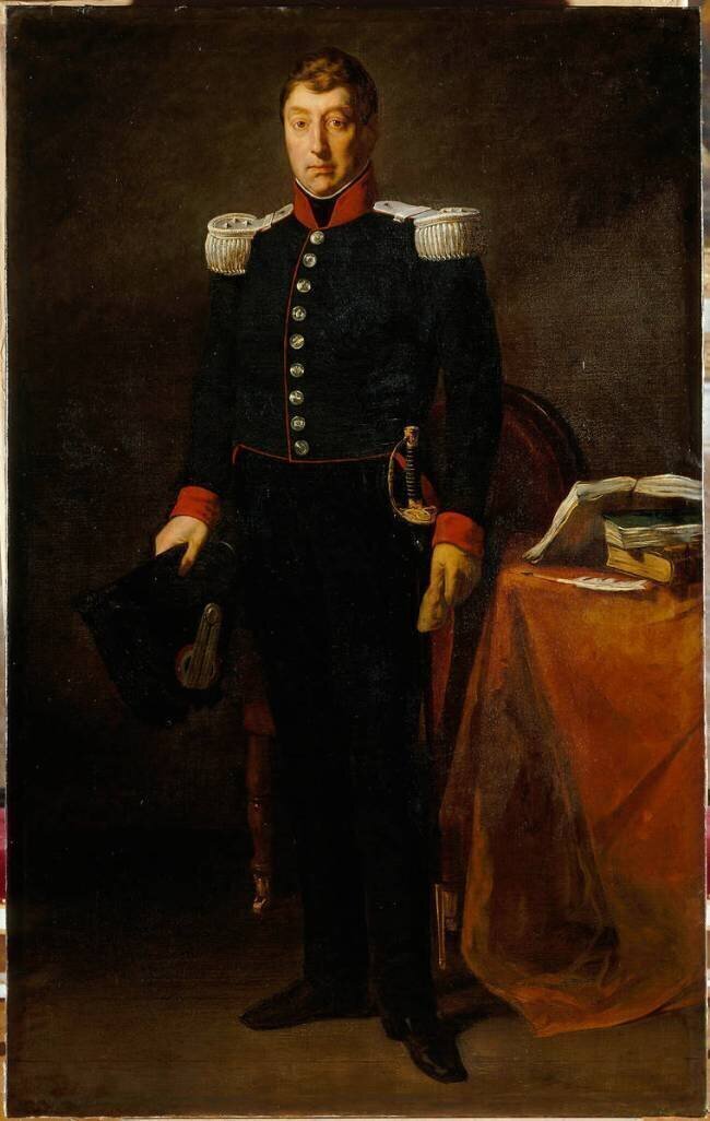 La Fayette en uniforme de général en chef des Gardes Nationales de France (1757-1834) Henry Scheffer