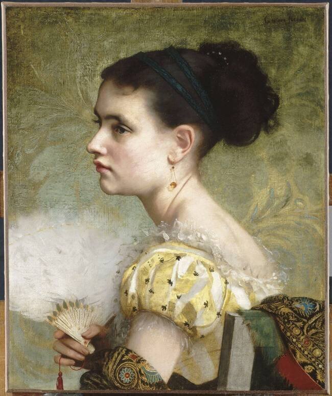 La femme à l'éventail Gustave-Jean Jacquet