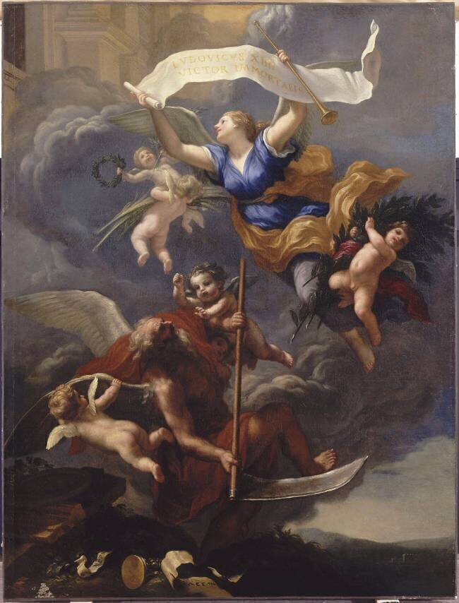 La gloire de Louis XIV triomphe du temps Volterrano
