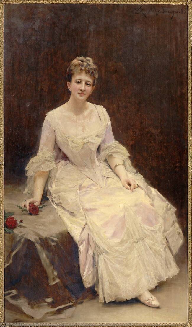 La marquise d'Hervey Saint-Denys, assise Federico de Madrazo y Kuntz
