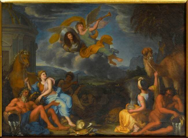 La Renommée annonçant aux quatre parties du monde les merveilles du règne de Louis XIV François Bonnemer