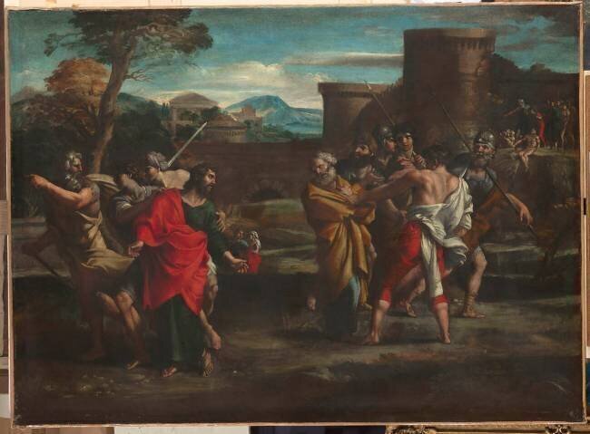 La séparation de saint Pierre et de saint Paul allant au martyre Giovanni Lanfranco