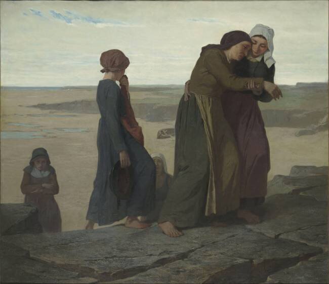 La veuve ou famille de pêcheurs Evariste Vital Luminais