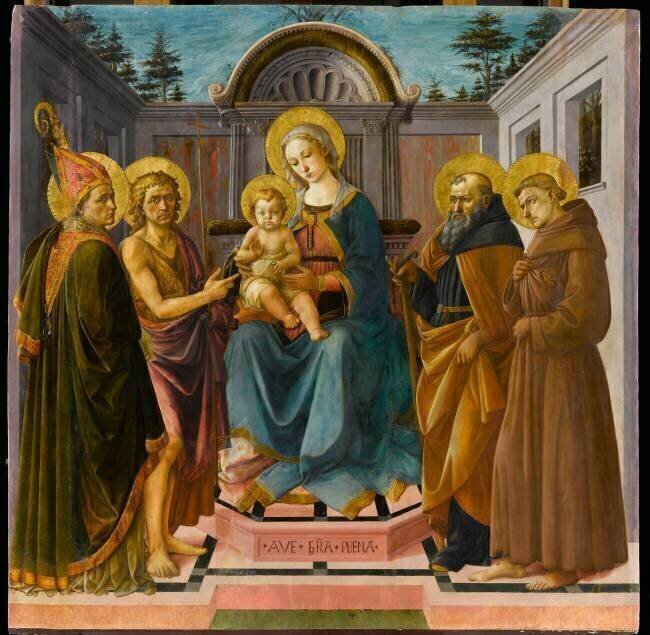 La Vierge et l'Enfant parmi des saints Francesco di Stefano Pesellino