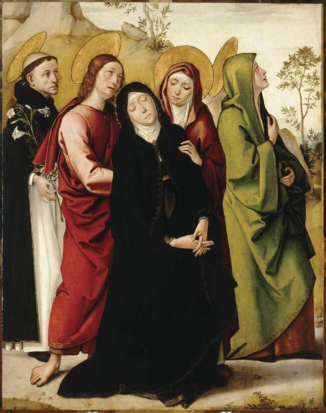 La Vierge soutenue au pied de la croix. Juan de Borgona