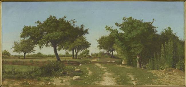 Le chemin sous les pommiers Antoine Chintreuil