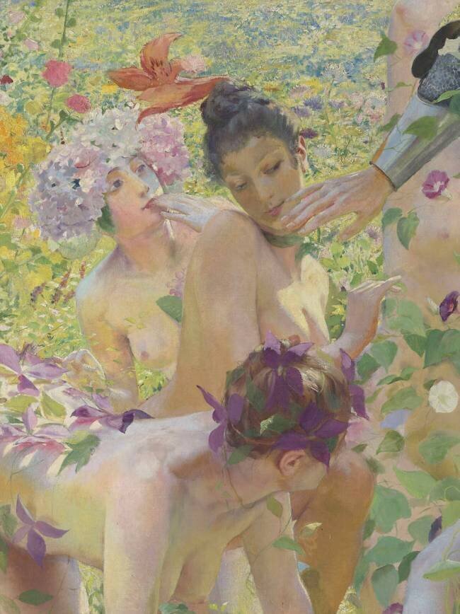Le chevalier aux fleurs (tiré de Wagner, Parsifal) Georges Antoine Rochegrosse