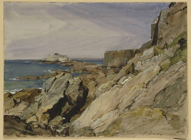 Le fort impérial à Saint-Malo Eugène Isabey