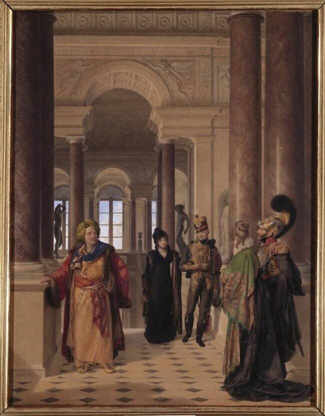 Le Grand escalier du musée Jean-Baptiste Isabey