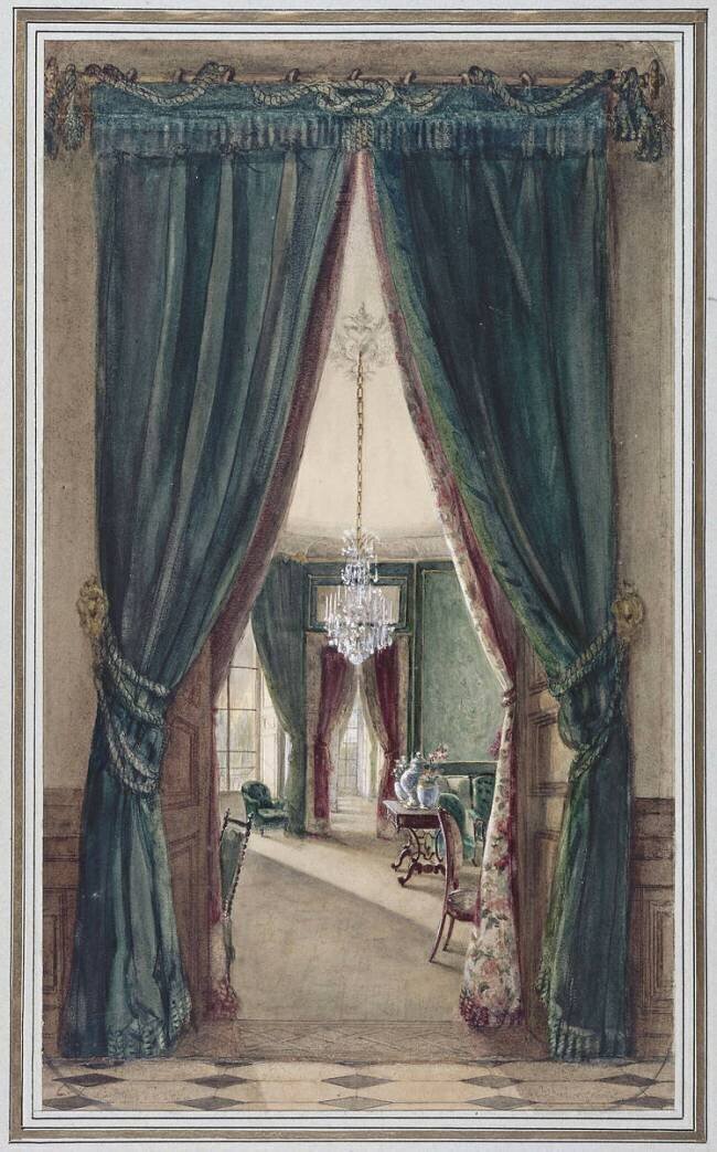 Le Grand Salon vu du vestibule Marie Louise Cornélie Bouclier
