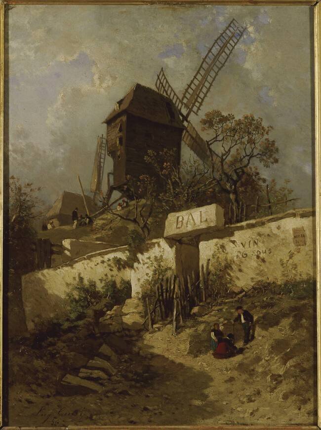 Le moulin de la galette à Montmartre Eugène Cicéri
