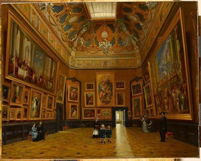 Le Salon Carré du Louvre en 1875 Lucjan Przepiorski