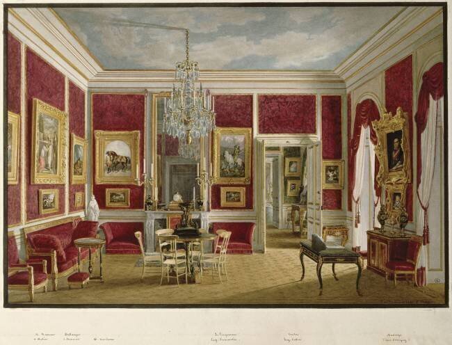 Le Salon des officiers de service à Saint-Cloud Jean-Baptiste Fortuné de Fournier