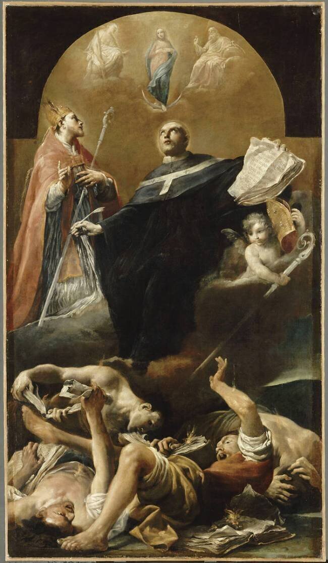 L'Immaculée Conception avec saint Anselme et saint Martin Giuseppe Maria Crespi