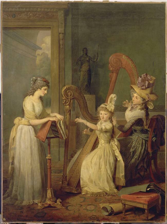 Madame de Genlis et les enfants du duc d'Orléans Jean-Baptiste Mauzaisse