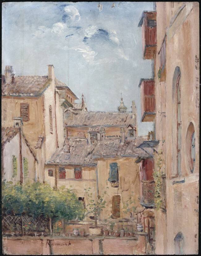 Maisons et terrasses garnies de verdure Maurice Ramart
