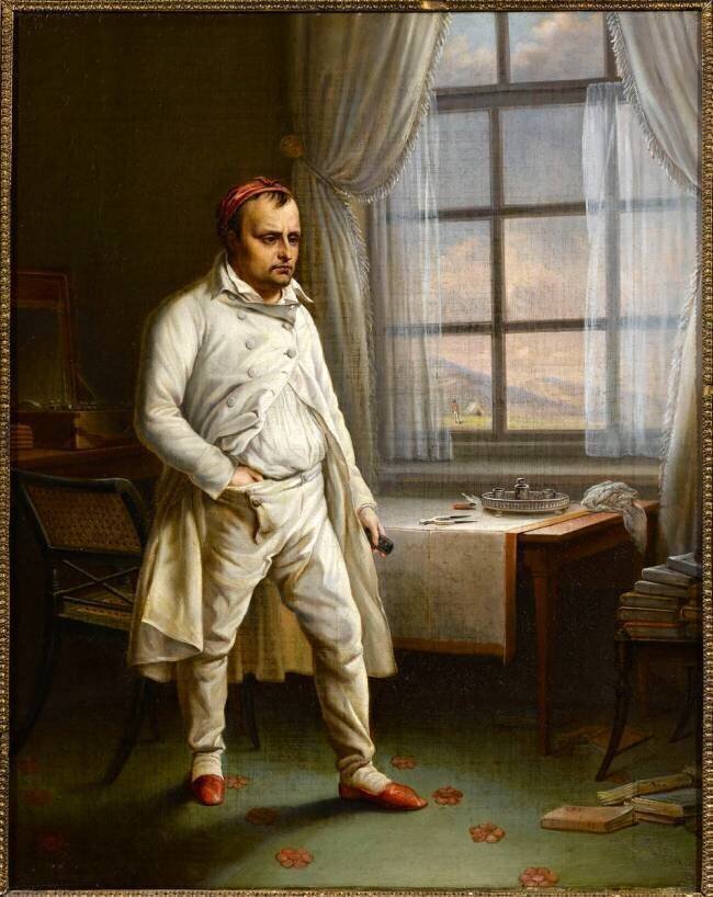 Napoléon Ier à Sainte-Hélène dictant ses mémoires. Charles de Steuben