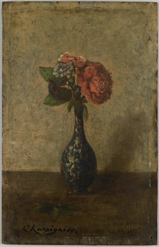 Nature morte au vase de fleurs Henri Joseph Harpignies