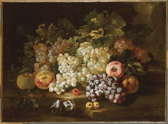 Nature morte aux raisins et aux figues Giuseppe Ruoppolo