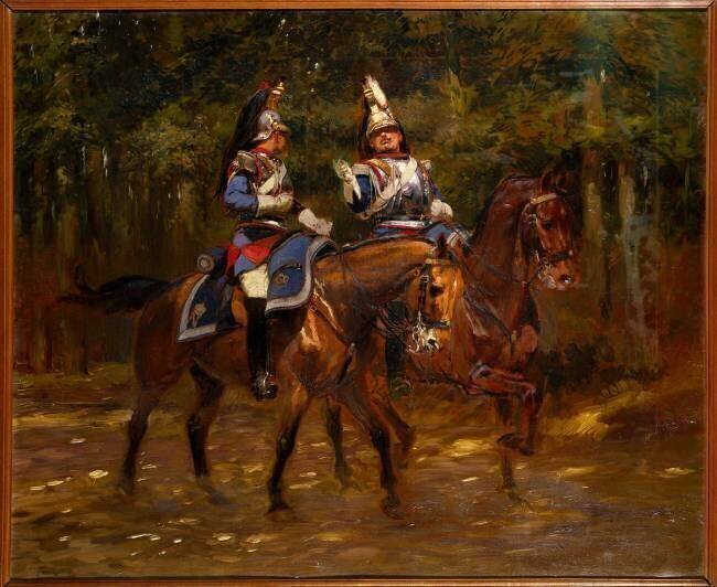 Officiers du 2e régiment de cuirassiers de la Garde Impériale, Second Empire Edouard Detaille