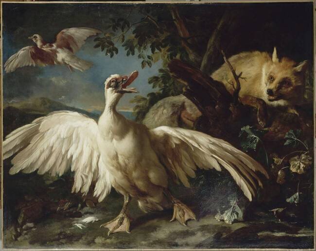 Oie et renard Franz Werner von Tamm
