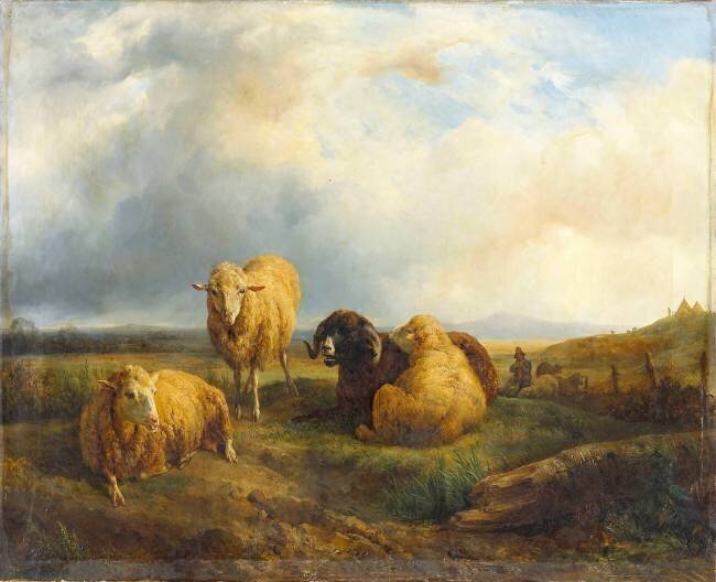 Paysage avec animaux Jacques-Raymond Brascassat
