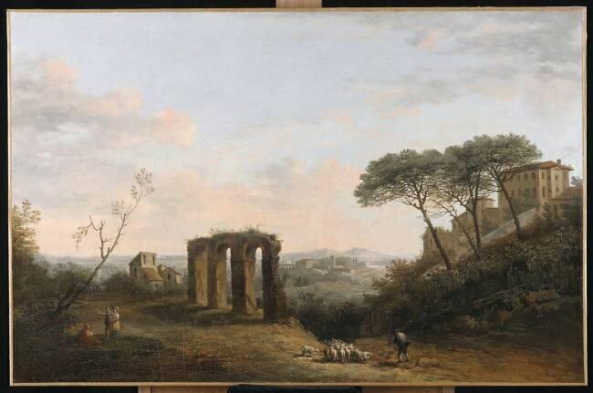 Paysage d'Italie Jules César Denis van Loo