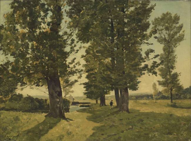 Paysage, prairie à hérisson Henri Joseph Harpignies