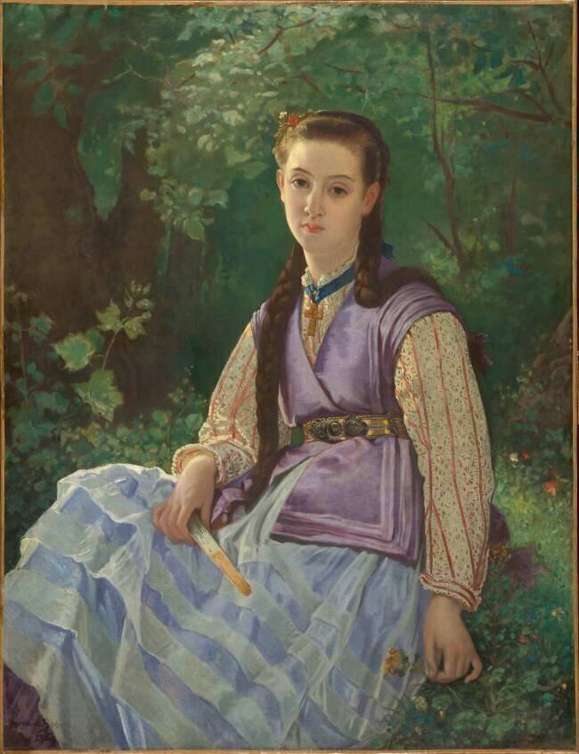 Portrait de Christine de Gobineau (1857-1944) Germann-August von Bohn