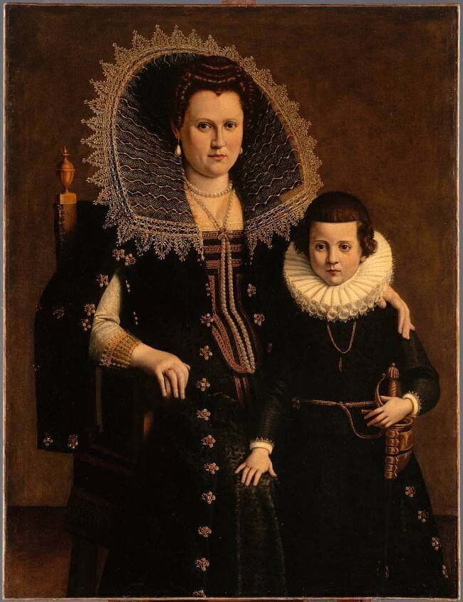 Portrait de femme avec un enfant anonymous