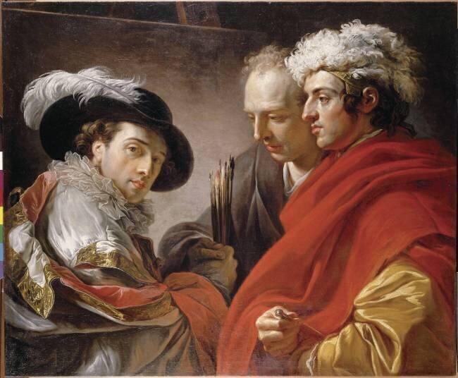 Portrait de trois hommes François André Vincent