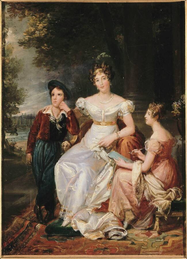 Portrait de Zoé Talon (1785-1852), comtesse Baschi du Cayla avec ses deux enfants Ugoline et Ugolin François Gérard