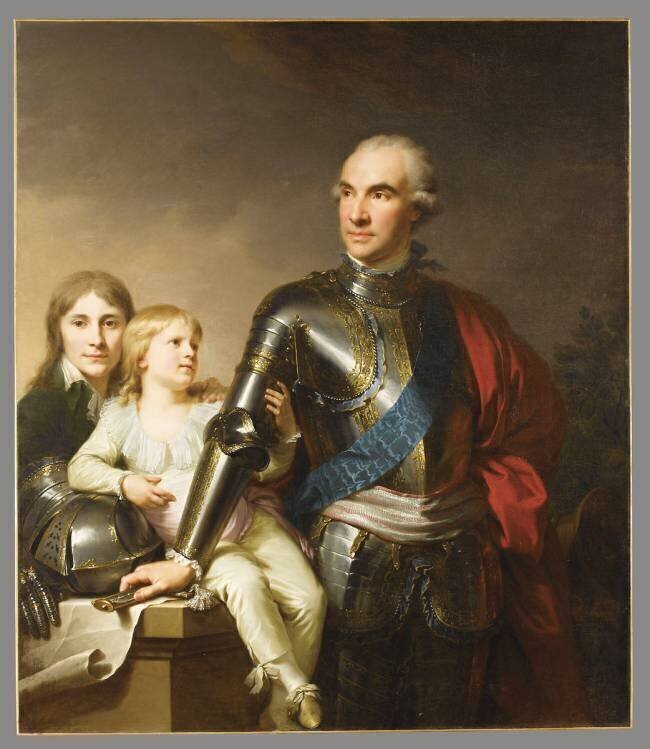 Portrait du comte Potocki (1745-1805), et ses fils Georges et Stanislas Johann Baptist von Lampi