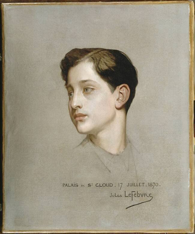 Portrait du Prince Impérial exécuté à Saint-Cloud le 27 juillet 1870. Jules Joseph Lefebvre