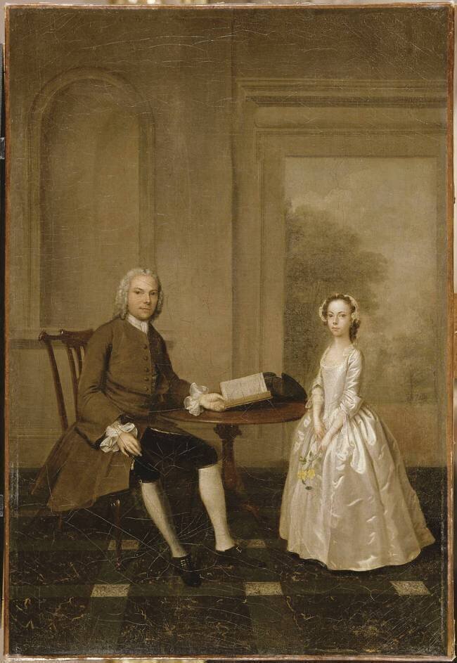 Portrait d'un homme et de sa fille Arthur Devis
