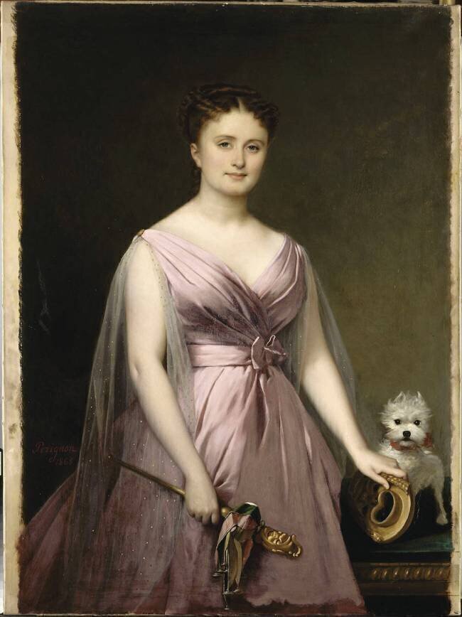 Portrait en pied d'Hortense Schneider en folie Alexis Nicolas Pérignon the Younger