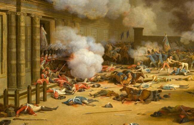 Prise du palais des Tuileries, cour du Carrousel, 10 août 1792 Jacques Bertaux