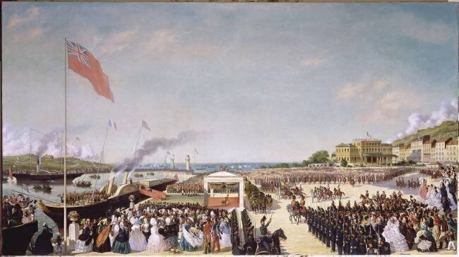 Récéption de la reine Victoria dans le port de Boulogne-sur-Mer par Napoléon III, le 18 août 1855 Louis Armand