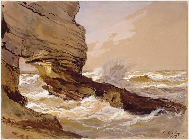 Rochers d'Etretat Eugène Isabey